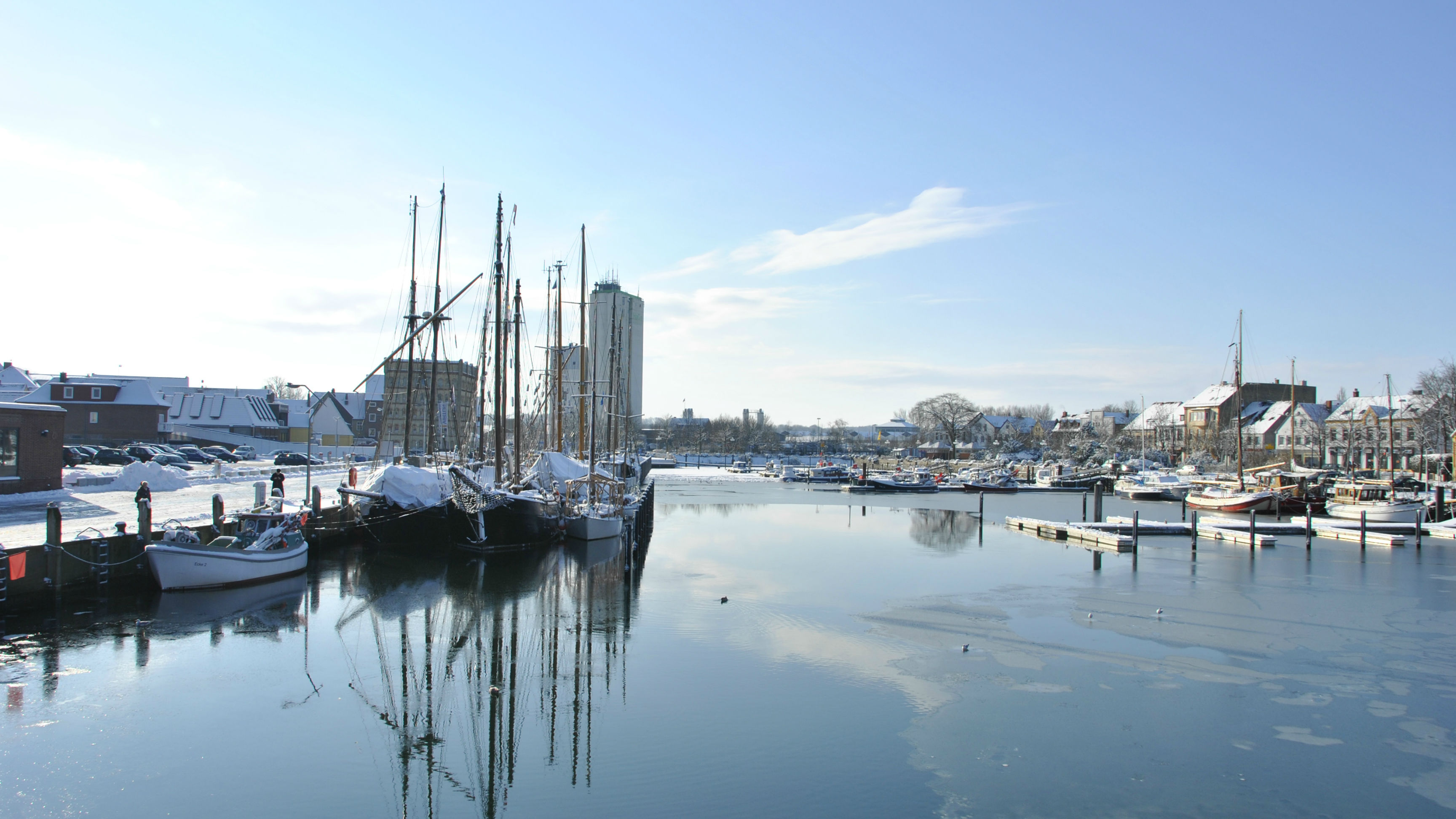 Eckernförder Hafen im Winter